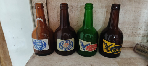 Botellas De Vidrio De Maltina Época 1950-1960