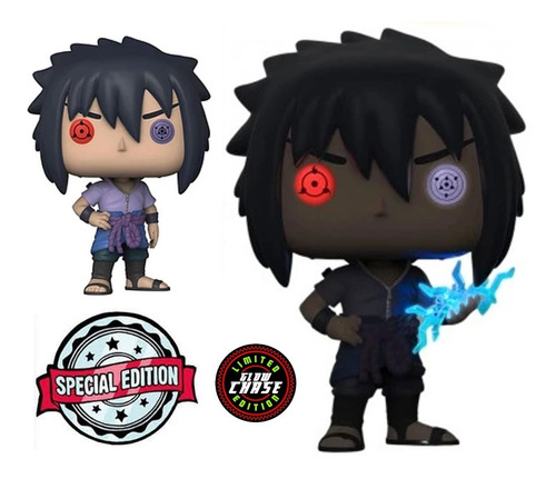 Imagen 2 de 3 de Funko Pop Naruto * Sasuke Rinnegan Chase Glow In The Dark