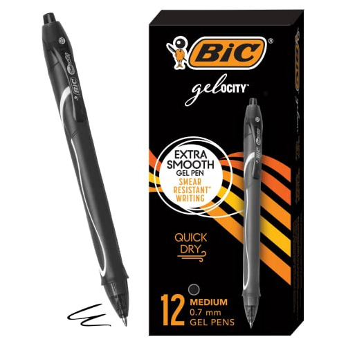 Bic-gel Ocity Secado Rápido De Plumas De Gel, Medio Punto Re