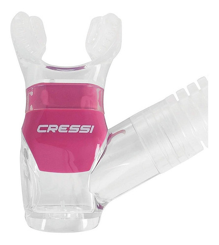 Snorkel Cressi Supernova Dry Buceo Clear / Rosa - Pvr