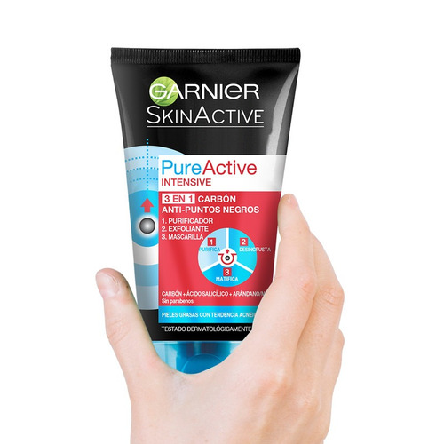 Imagen 6 de 7 de Gel Limpieza Facial Carbón Piel Mixta Garnier X 150ml