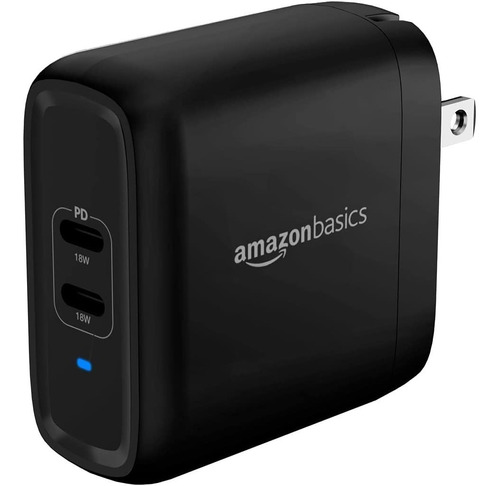 Cargador 2 Usb-c - Amazon Basics - 36w - Pd - Ideal iPhone