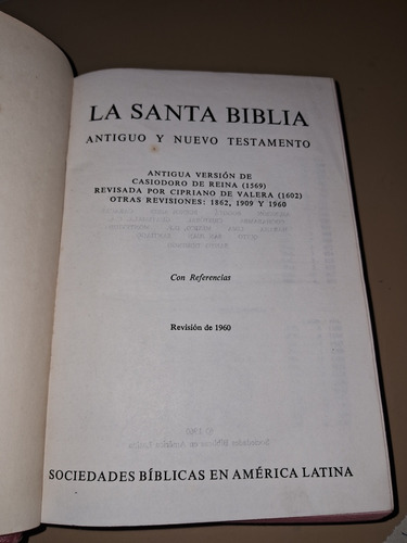 La Santa Biblia- Antiguo Y Nuevo Testamento-ed Soc Bíblicas 