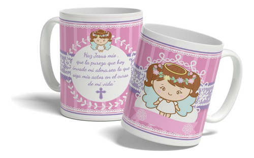 100 Tazas Personalizadas Mayoreo Recuerdo Bautizo Niño Niña