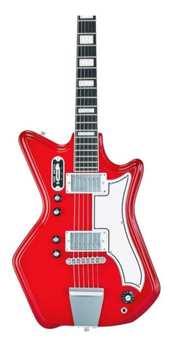 Guitarra eléctrica Eastwood Airline 59 2P de caoba red con diapasón de palo de rosa