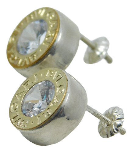 Aros Redondos Plata Y Oro 10 Mm A Rosca