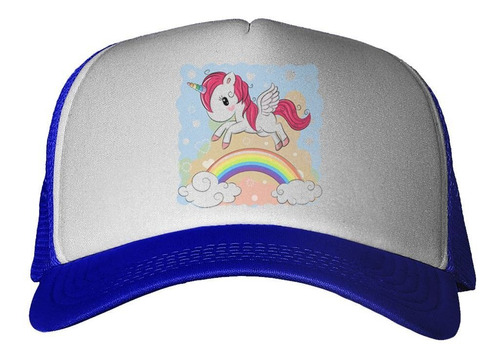 Gorra Unicornio Volando Sobre Arcoiris