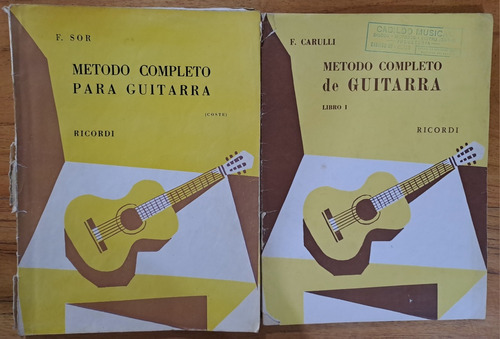 Libros Métodos Completos Para Guitarra + Partitura Milonga (Usado)