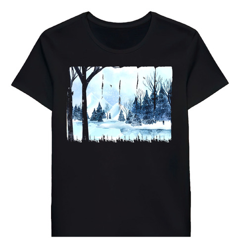 Remera Full Painting Of A Frozen Lake In A Beautifu 93940166