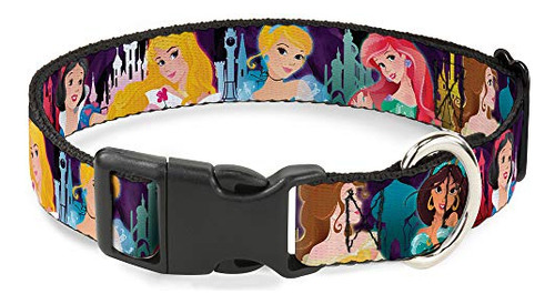 Collar De Plástico Con Clip Poses De Princesas Disney/siluet