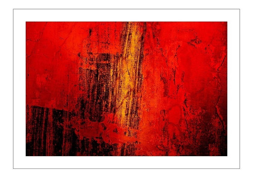 Lamina Fine Art Abstracto Rojo 50x70 Myc