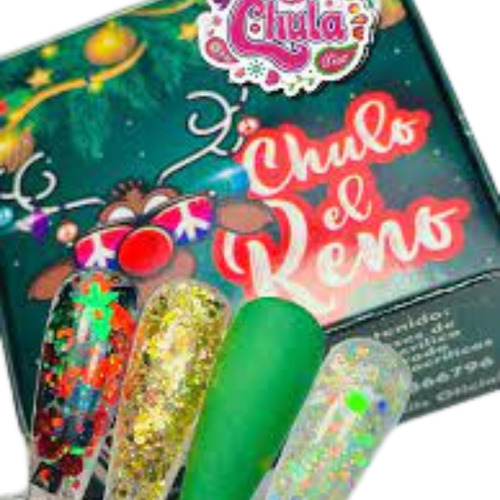 Coleccion De Acrilicos Chulo El Reno 4 Pzas. Chula Nails