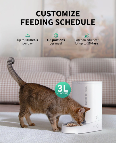 Comedero Automático Para Gatos Con Wifi Y Control De Porcion