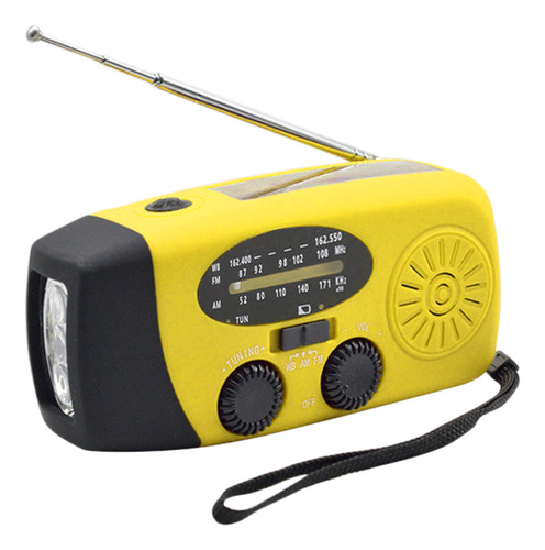 Set De Radio Am/fm Con Linterna Usb Para Led De Emergencia