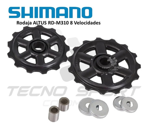 Imagen 3 de 7 de Rodajas Tensor Bicicleta Shimano Altus M310 8 Velocidades