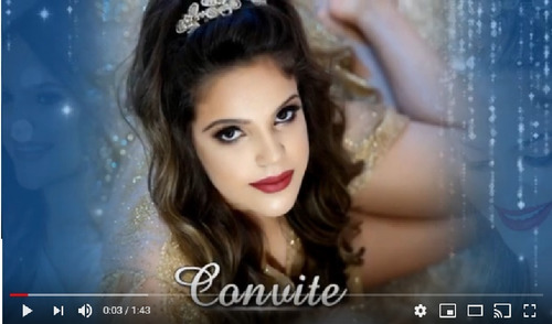 Convite Digital Animado Para Whatsapp 15 Anos Azul