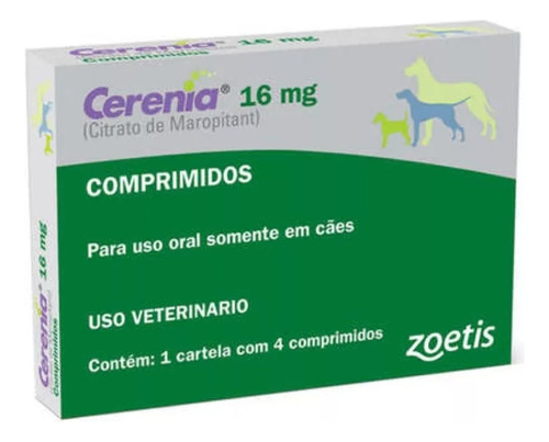 Cerenia 16 Mg Com 4 Comprimidos - Zoetis Original 