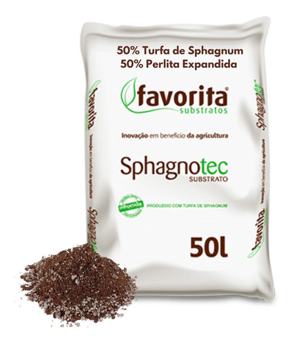 Substrato Inerte 50 % Perlita + 50% Turfa De Sphagnum 50 Lts