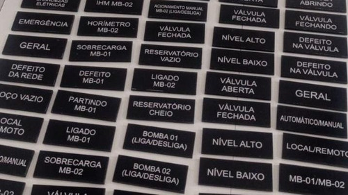 20 Placas De Identificação Quadros E Painéis Elétricos 3x1,5