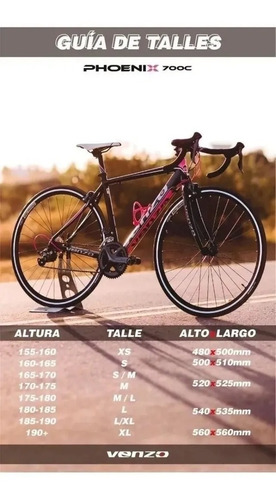 Imagen 7 de 10 de Bicicleta De Ruta Venzo Phoenix 16 Vel Envio Gratis