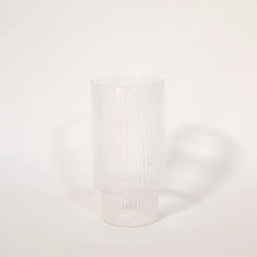 Vaso Largo Transparente 420 Ml Vidrio De Borosilicato Transparente
