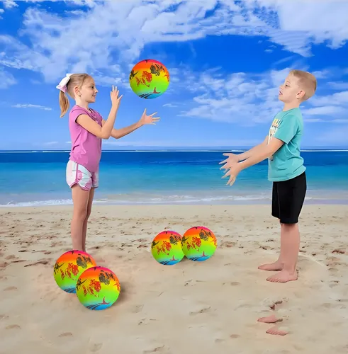 12 Pelotas Inflables De Goma Para Niños Infantil Fiesta