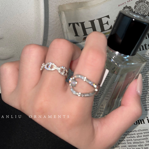 Anillo Con Forma De Nariz De Cerdo Con Diamantes De Imitació