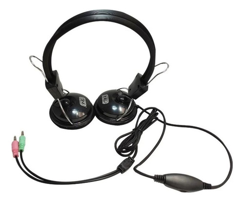 Audífonos Para Pc - Diadema Resistente! Color Negro