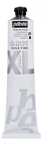 Pintura al óleo Pébéo Xl Studio 25, color blanco titanio, 200 ml