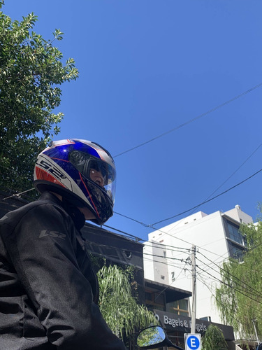 Imagen 3 de 9 de Casco Moto Integral Ls2 352 Kascal Blanco Azul Modelo 2021