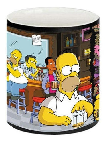 Taza Mágica Homero Borracho - Los Simpsons