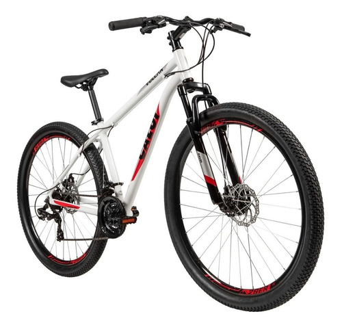 Bicicleta Mtb Caloi Vulcan Aro 29 - Sunrun - Quadro 17'' Cor Branco/Vermelho Tamanho do quadro 17