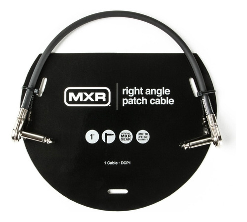 Cable Dunlop Mxr 0.30 Mts Negro Angulado/angulado Dcp1