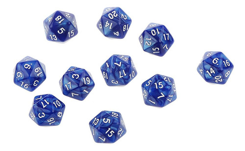 20pcs D20 Dados Poliédricos De 2 Colores Para Enseñanza De
