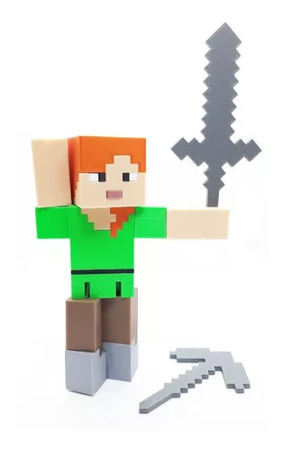 Boneco Minecraft Alex Articulado