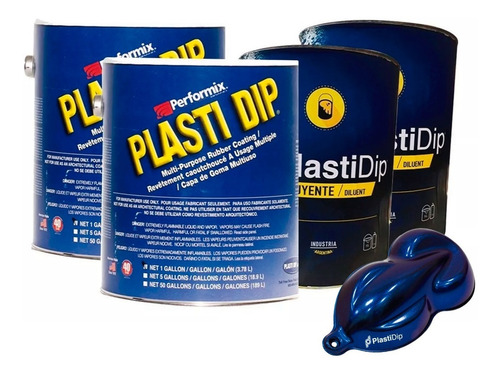Pintura Removible Plasti Dip Auto Mediano Nebula Blue Azul
