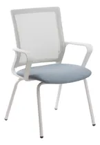 Comprar Silla Link Blanca Visitor Fija Con Brazos 4 Patas Mesh