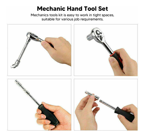Kit De Herramientas Para Mecánica Automotriz, 46 Piezas, Con