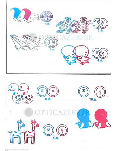 Anaglifos Fijos Para Terapia Visual
