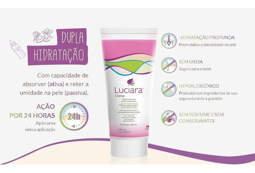 Luciara Creme Hidrat Preventivo De Estrias Na Gestação 200ml