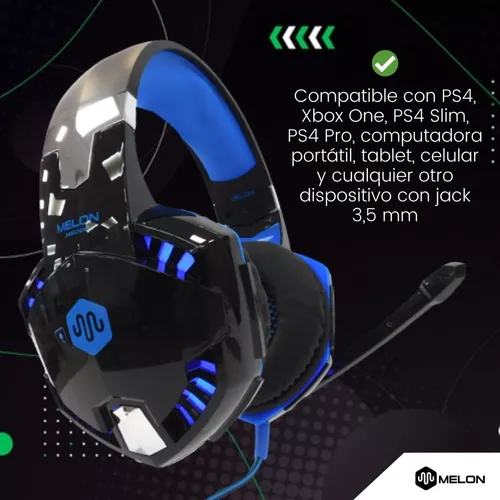 Auriculares Gamer Gamin Pc Ps4 Xbox Con Microfono - Azul