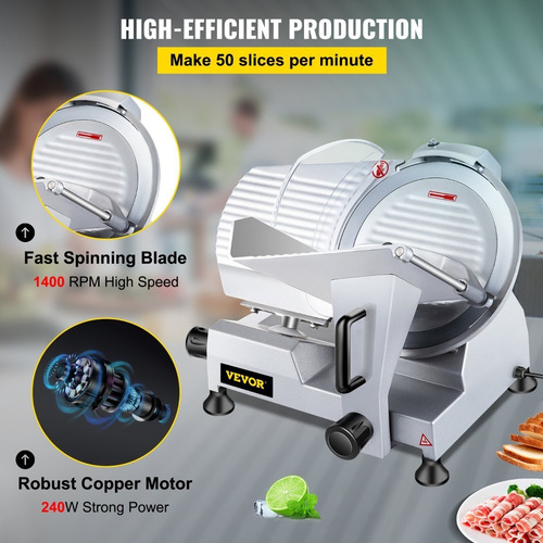 Rebanadora De Carne Comercial De Grosor Ajustable