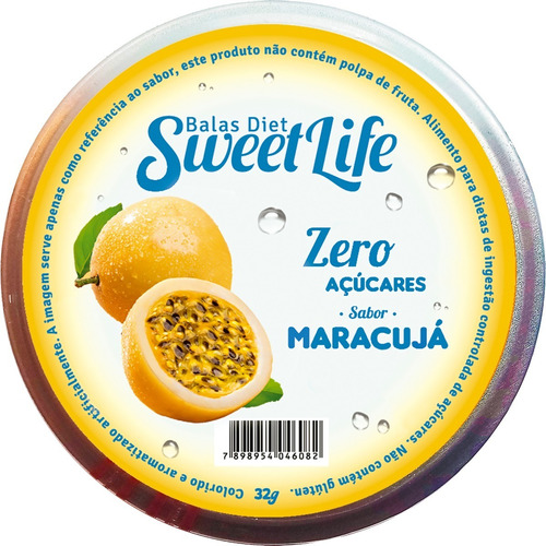 Sweet Life Bala diet Sabor Maracujá  32 g 