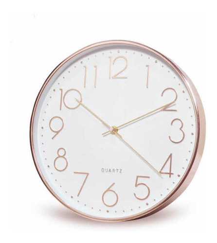 Reloj de pared de oro rosa 30 cm