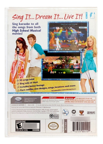 High School Musical Sing It! Nintendo Wii (Reacondicionado)