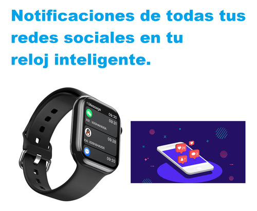 Isdewatch Watch 10 Pro Max Reloj Inteligente Con Correa De Hebilla Smartwatch Bluetooth, Pantalla Táctil De 1.9 Pulgadas Sensor Cardíaco Y Oxígeno Llamadas Notificaciones Negro