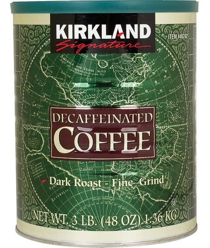 Café Molido Fino Descafeinado Kirkland 1,36 Kg