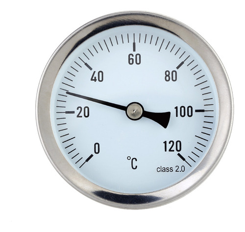 M Termômetro 63mm Alumínio 0-120°c Bsp 1/2 Rosca