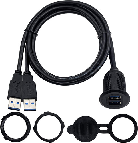 Duttek - Cable De Montaje Empotrado Usb 3.0 Doble Cable De E