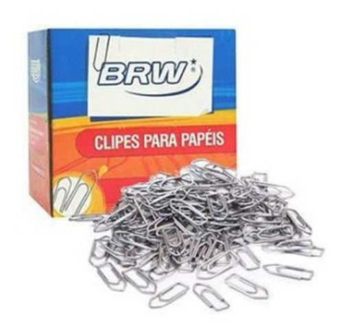 Clips De Papel Galvanizado Nº 2.0 Brw Caixa Com 500gr